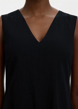 Luisa regular sl linen blend kjole Sort Selected Femme 